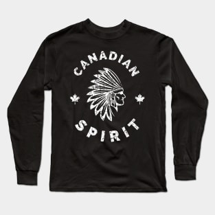 Native Canadian Spirit Vintage Canada Long Sleeve T-Shirt